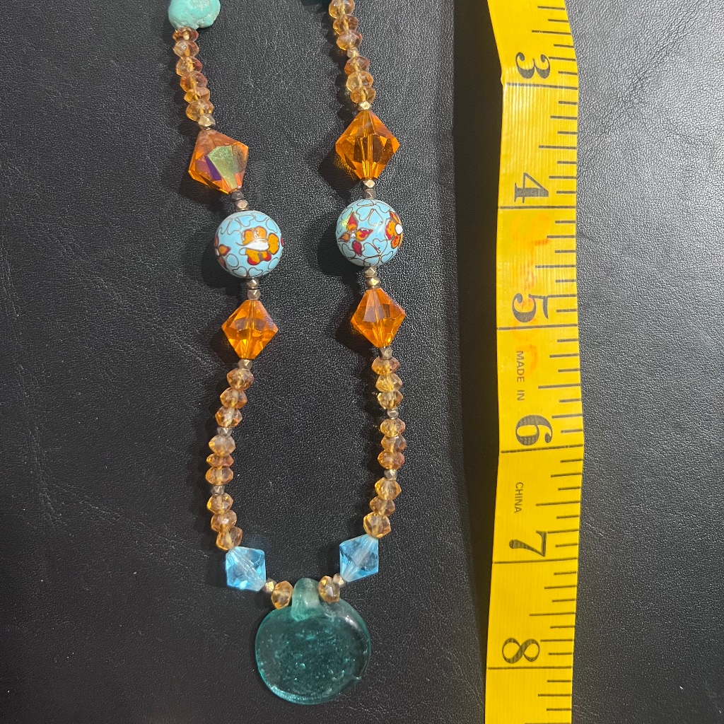 Necklace - Colorful Glass Bead 14â